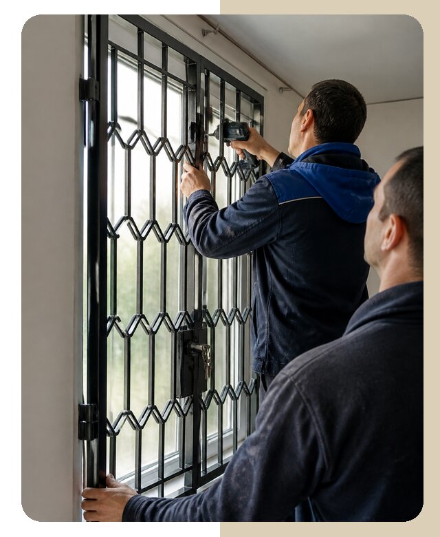 Установка распашных решеток в Серпухове цена от 6605 р. | ДвериЛегко-Срп